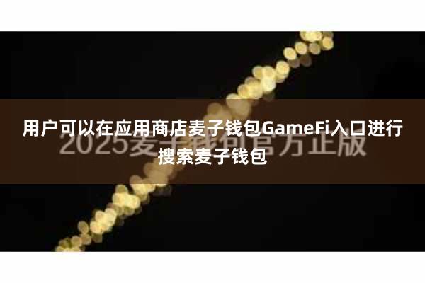 用户可以在应用商店麦子钱包GameFi入口进行搜索麦子钱包
