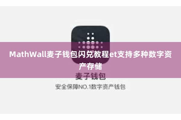MathWall麦子钱包闪兑教程et支持多种数字资产存储