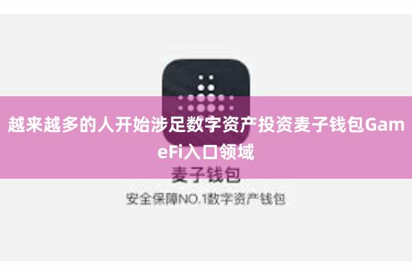 越来越多的人开始涉足数字资产投资麦子钱包GameFi入口领域